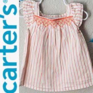 ⭐️Linen/Cotton Embroidered Dress Carter’s